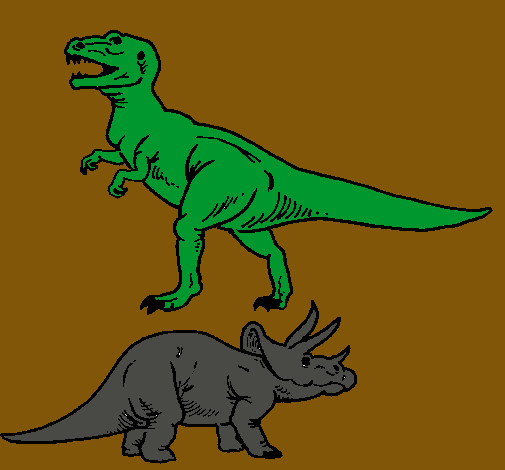 Triceratops y tiranosaurios rex