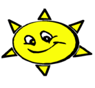 Dibujo Sol sonriente pintado por nmvgkjfhnj