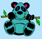 Dibujo Oso panda pintado por bobi