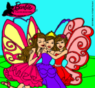 Dibujo Barbie y sus amigas en hadas pintado por slokbvgd