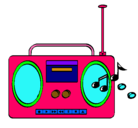 Dibujo Radio cassette 2 pintado por Tabatha