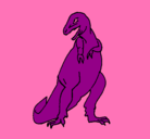Dibujo Tiranosaurios rex pintado por Poli