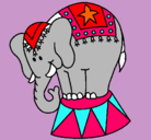 Dibujo Elefante actuando pintado por aitanaeliaa