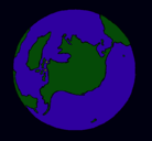 Dibujo Planeta Tierra pintado por D-A-N-A