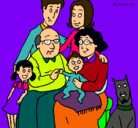 Dibujo Familia pintado por nifra