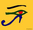 Dibujo Ojo Horus pintado por simbolol