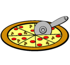 Dibujo Pizza pintado por eeeeeeeeeeee