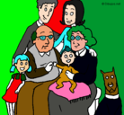Dibujo Familia pintado por vicenteros