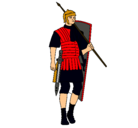 Dibujo Soldado romano pintado por vicho