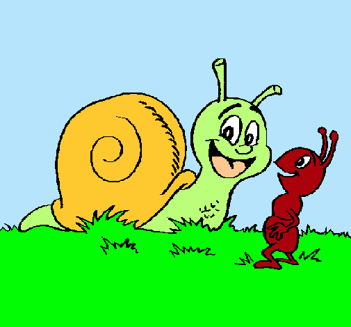 Caracol y hormiguita