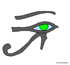 Dibujo Ojo Horus pintado por abcd