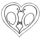 Dibujo Pajaritos enamorados pintado por tttsss