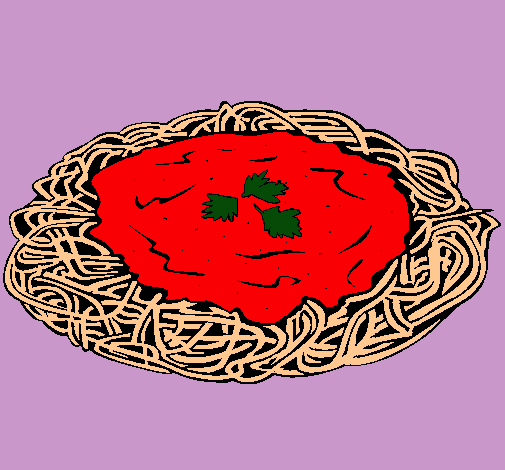 Dibujo Espaguetis con queso pintado por kilian