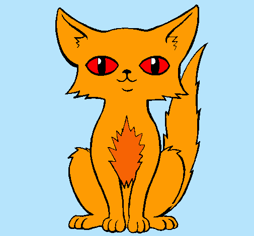 Dibujo Gato persa pintado por majo