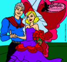 Dibujo Pareja feliz pintado por barbie