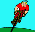 Dibujo Ciclista con gorra pintado por ant65