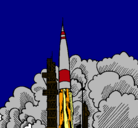 Dibujo Lanzamiento cohete pintado por yoyo