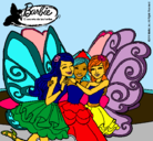 Dibujo Barbie y sus amigas en hadas pintado por SANSAN