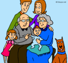 Dibujo Familia pintado por abcd