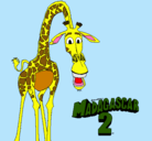 Dibujo Madagascar 2 Melman pintado por bethany