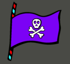 Dibujo Bandera pirata pintado por lauracamila
