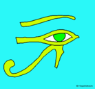 Dibujo Ojo Horus pintado por cochinito