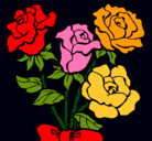 Dibujo Ramo de rosas pintado por albviolet