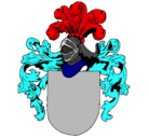 Dibujo Escudo de armas y casco pintado por juanro