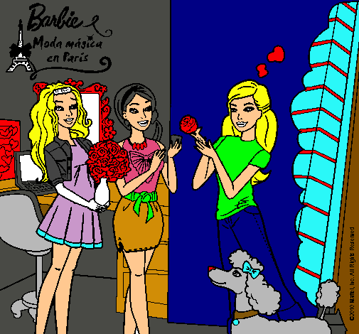 Barbie de compras con sus amigas