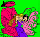 Dibujo Barbie y sus amigas en hadas pintado por Daniel9