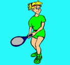 Dibujo Chica tenista pintado por estefi