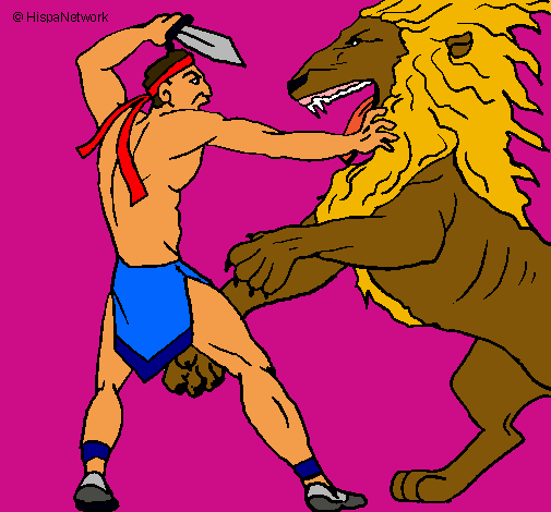 Gladiador contra león