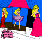 Dibujo Barbie, desfilando por la pasarela pintado por Andrea_Yo