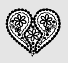 Dibujo Corazón de flores pintado por Anha
