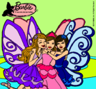 Dibujo Barbie y sus amigas en hadas pintado por karito2611