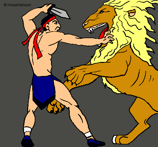 Gladiador contra león