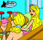 Dibujo Barbie en una heladería pintado por Anto265