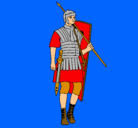 Dibujo Soldado romano pintado por luisito