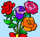 Dibujo Ramo de rosas pintado por kathitha