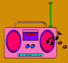 Dibujo Radio cassette 2 pintado por micaelita