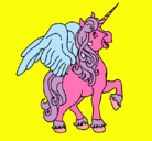 Dibujo Unicornio con alas pintado por ARIANNEA