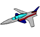 Dibujo Jet pintado por avion 