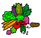 Dibujo verduras pintado por AAAAAA