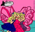 Dibujo Barbie y sus amigas en hadas pintado por martinaa