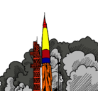 Dibujo Lanzamiento cohete pintado por bruno1000022