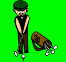 Dibujo Jugador de golf II pintado por dibugos