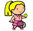 Dibujo Chica tenista pintado por andreabarragan