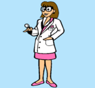 Dibujo Doctora con gafas pintado por sarita15