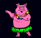 Dibujo Cerdo hawaiano pintado por Daniel9