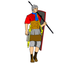 Dibujo Soldado romano pintado por ---------